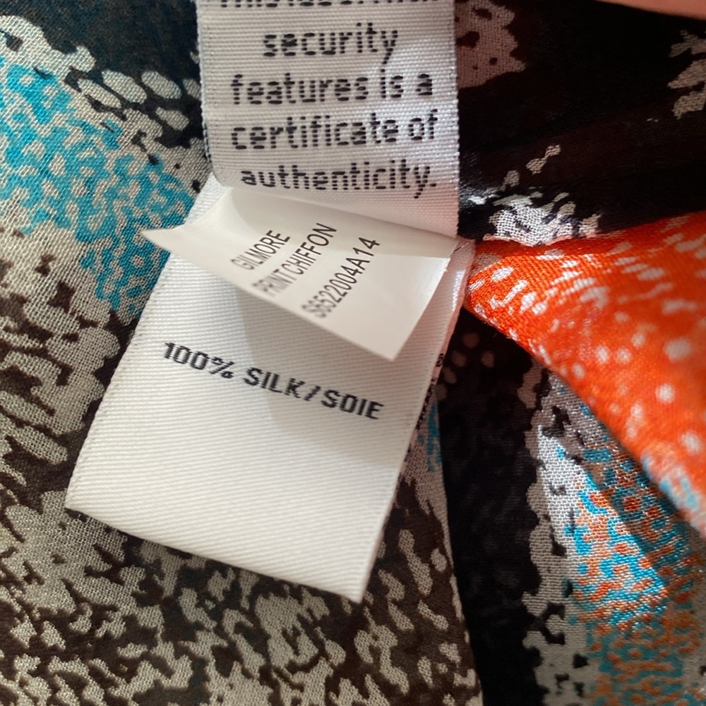 Diane von Furstenberg Gilmore Print Chiffon Silk Blouse - Picture 5 of 8